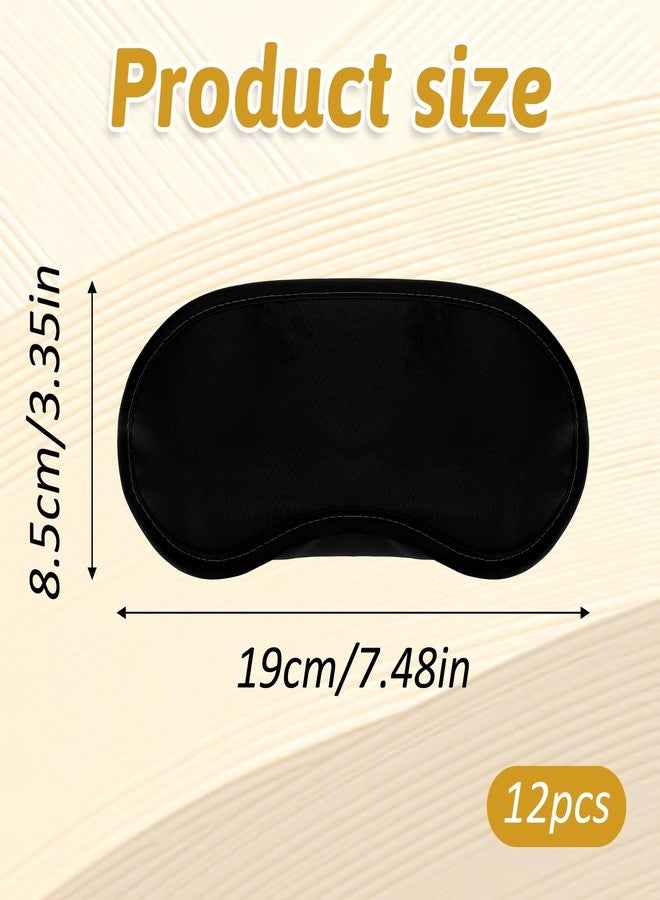 Alrhso 12 Pcs Blind Fold for Game Sleep Eye Masks Set, Black Blindfolds Mask Games Eye Cover with Adjustable Elastic Strap Blind Folds for Game, Travel Sleeping - Image 3